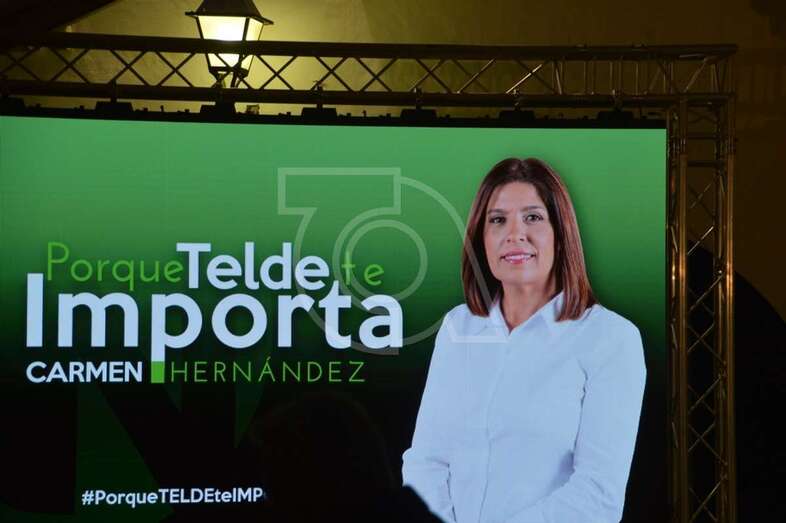 Lema de campaña de Nueva Canarias de Telde (Foto TA)